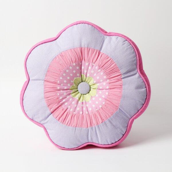 Blossom Round Flower Cotton Throw Pillow